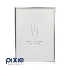   A4-es méretű képkeret szögletes kerettel (fényes ezüst)