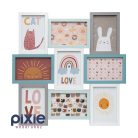 Színes, 9 részes képkeret