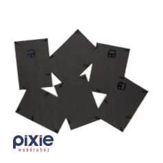 Montázs képkeret, koptatott fehér színben, 6 képnek