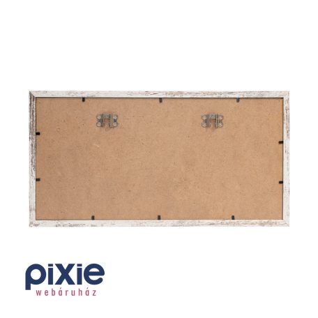 Falra akasztható, 3-as képkeret, koptatott fehér színben