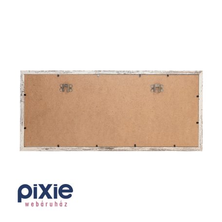 Falra akasztható, 4-es képkeret, koptatott fehér színben