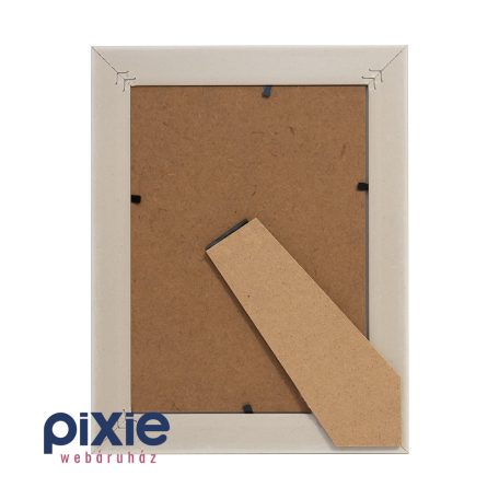 Asztali fa hatású képkeret letámasztóval, 13x18 cm-es (natúr fa-fehér)