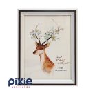 Asztali, fa hatású képkeret letámasztóval, 15x20 cm-es (fehér, barna, ezüst)