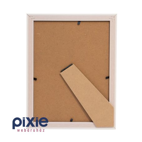 Asztali, fa hatású képkeret letámasztóval, 15x20 cm-es (fehér, barna, ezüst)