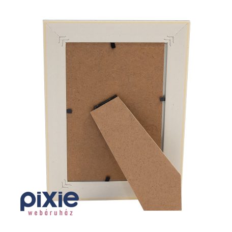 Két színű, asztali képkeret 10x15-ös képnek (sötétszürke-fehér)