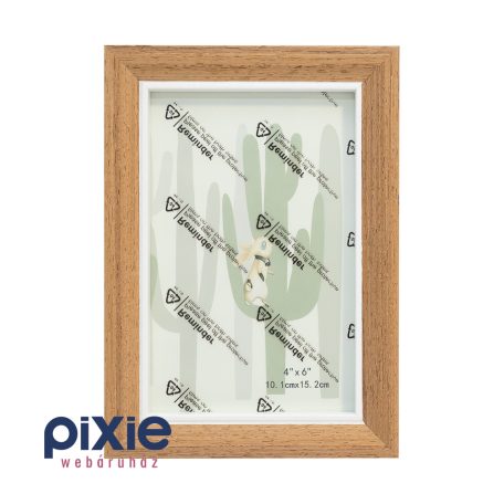 Két színű, képkeret 10x15-ös képnek (sötétfa-fehér)