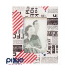 Amerikai mintás műbőr képkeret, 9x13 cm-es képnek