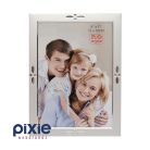  Elegáns ezüst színű fém képkeret, 13x18 cm-es