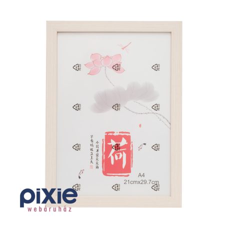 A4-es méretű képkeret világos fenyő színben