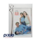 Szívek mintás fém képkeret, 10x15 cm-es képnek