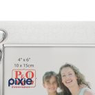 Szívek mintás fém képkeret, 10x15 cm-es képnek