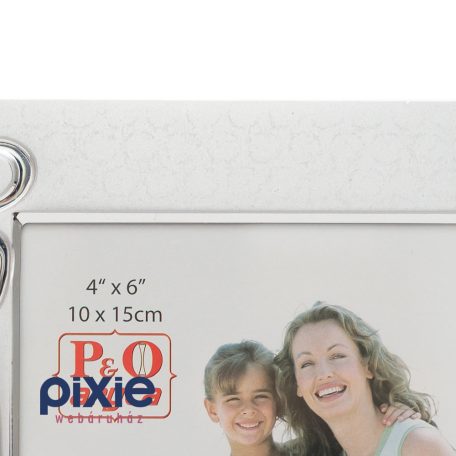 Szívek mintás fém képkeret, 10x15 cm-es képnek