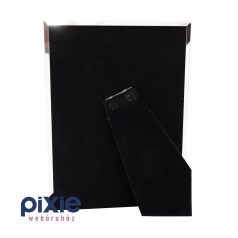   Romantikus, szívek mintás, ezüst színű képkeret, 10x15-ös 