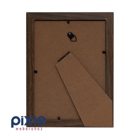 Asztali vagy fali, fa képkeret, 13x18-as, sötétbarna színben