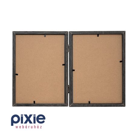 Fa kinyitható képkeret, 15x21 cm-es képeknek (fekete)