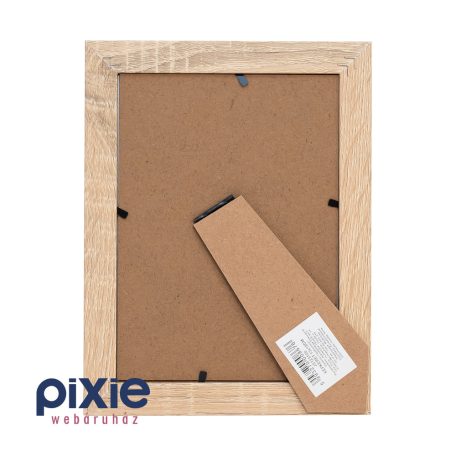 Asztali fa hatású képkeret, 13x18-as, natúr fa, és fehér színben