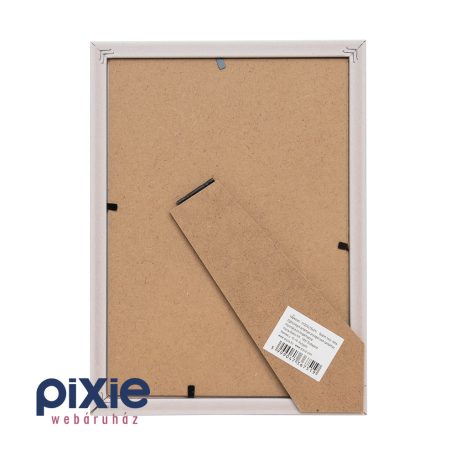 Fa hatású asztali képkeret, koptatott rózsaszín színben