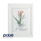 Fehér, fa hatású, asztali, letámasztható képkeret 10x15-ös 