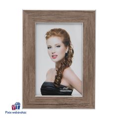   Vintage asztali fa hatású képkeret 10x15-ös (szürkés barna)