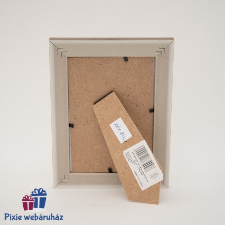 Vintage asztali fa hatású képkeret 10x15-ös (szürkés barna)